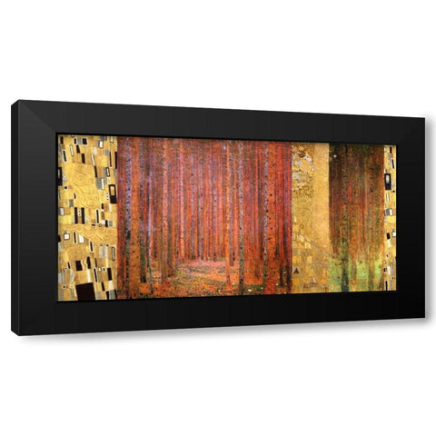 Forest II Black Modern Wood Framed Art Print with Double Matting by Klimt, Gustav