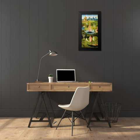 The Garden of Earthly Delights I Black Modern Wood Framed Art Print by Bosch, Hieronymus