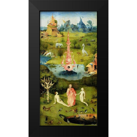 The Garden of Earthly Delights I Black Modern Wood Framed Art Print by Bosch, Hieronymus