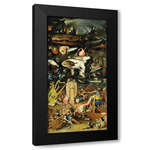 The Garden of Earthly Delights III Black Modern Wood Framed Art Print with Double Matting by Bosch, Hieronymus