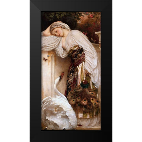 Odalisque Black Modern Wood Framed Art Print by Leighton, Frederic