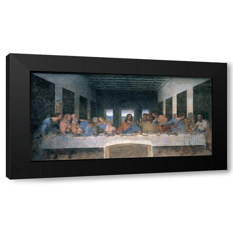 L ultima cena Black Modern Wood Framed Art Print with Double Matting by da Vinci, Leonardo