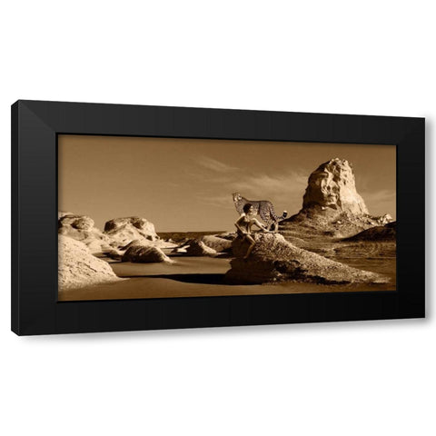 Wild Beauty Black Modern Wood Framed Art Print with Double Matting by Moreau, Marc