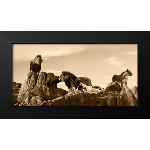 Brotherhood Black Modern Wood Framed Art Print by Moreau, Marc