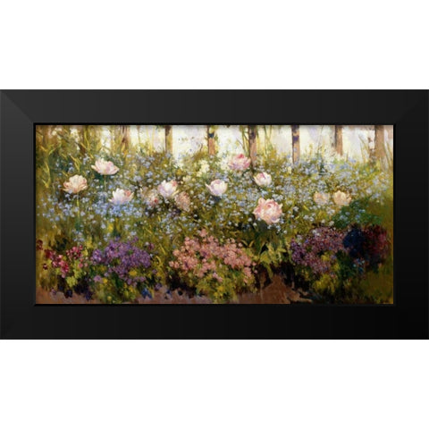 Flourished Border Black Modern Wood Framed Art Print by Adam, Patrick William