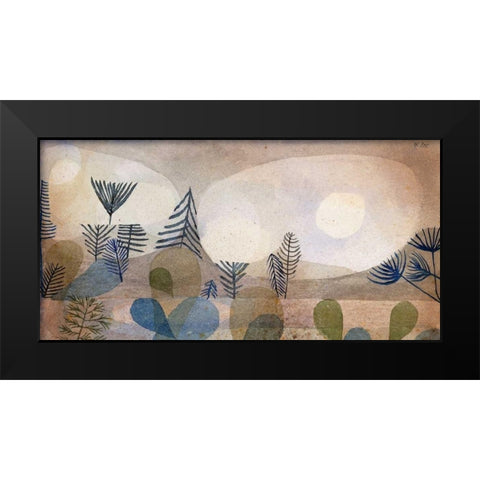 Oceanic Landscape Black Modern Wood Framed Art Print by Klee, Paul