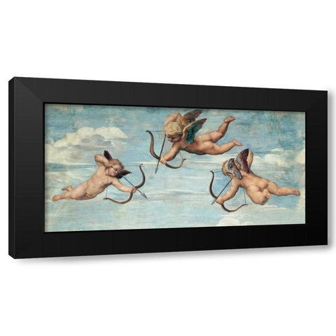 Trionfo di Galatea Black Modern Wood Framed Art Print with Double Matting by Raffaello