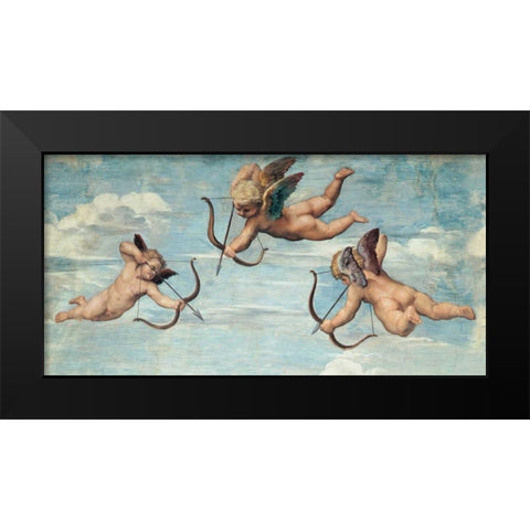 Trionfo di Galatea Black Modern Wood Framed Art Print by Raffaello