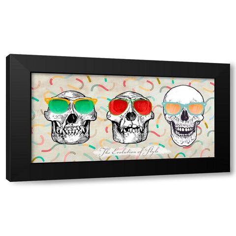 The evolution of style Black Modern Wood Framed Art Print by Steven, Hill