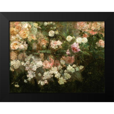 Garden in May Black Modern Wood Framed Art Print by Dewing, Maria Oakey