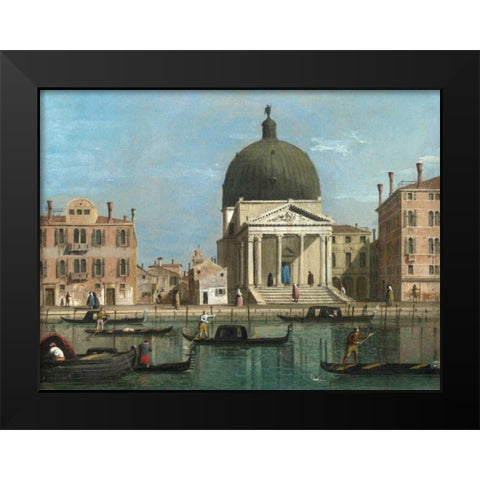 Venice Black Modern Wood Framed Art Print by Follower of Canaletto