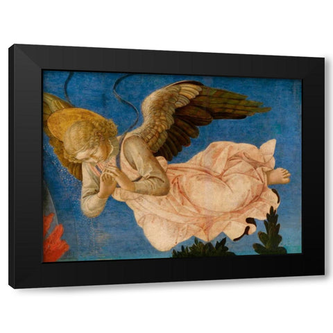 Angelo II Black Modern Wood Framed Art Print with Double Matting by Pesellino, Francesco