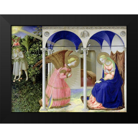 The Annunciation  Black Modern Wood Framed Art Print by Beato Angelico