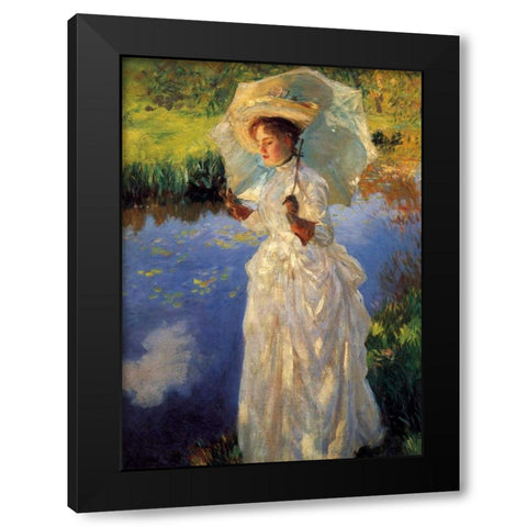 Morning walk Black Modern Wood Framed Art Print with Double Matting by Singer Sargent, John