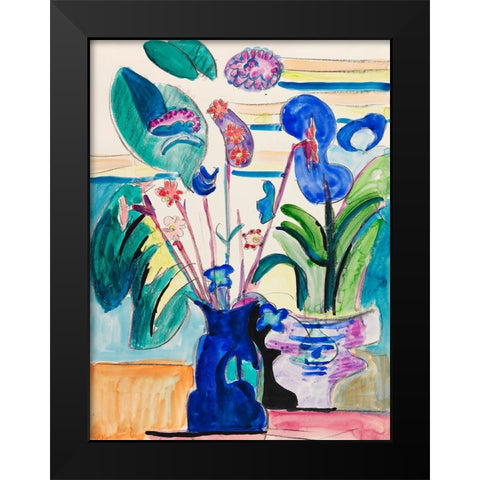 Still Life Black Modern Wood Framed Art Print by Kirchner, Ernst Ludwig