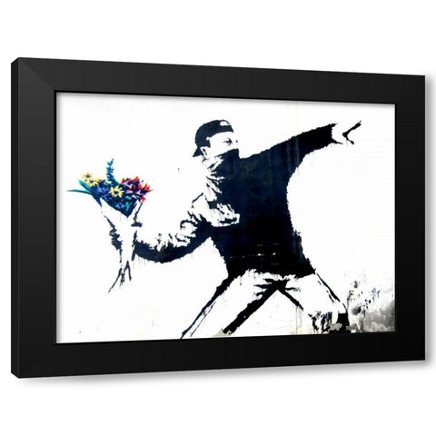 Bethlehem, Palestine (graffiti attributed to Banksy) Black Modern Wood Framed Art Print by Anonymous (attributed to Banksy)