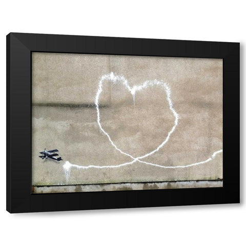 Rumford Street, Liverpool (graffiti attributed to Banksy), detail Black Modern Wood Framed Art Print with Double Matting by Anonymous (attributed to Banksy)