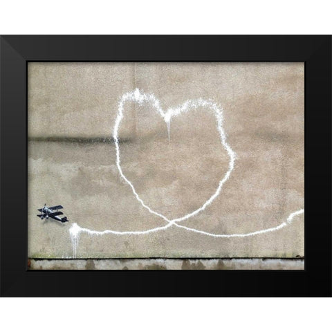 Rumford Street, Liverpool (graffiti attributed to Banksy), detail Black Modern Wood Framed Art Print by Anonymous (attributed to Banksy)