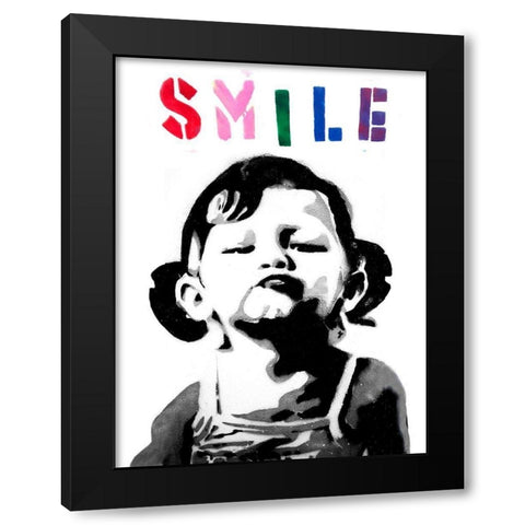 Borough of Hounslow Black Modern Wood Framed Art Print by Anonymous (attributed to Banksy)