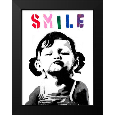 Borough of Hounslow Black Modern Wood Framed Art Print by Anonymous (attributed to Banksy)