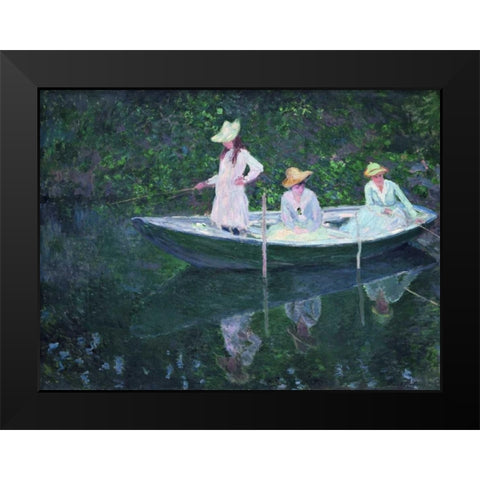 En Norvegienne Black Modern Wood Framed Art Print by Monet, Claude