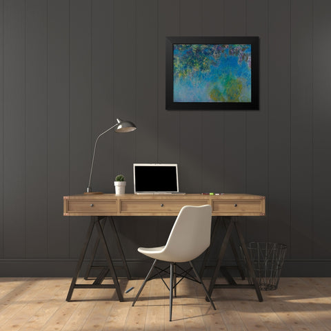Wisteria Black Modern Wood Framed Art Print by Monet, Claude