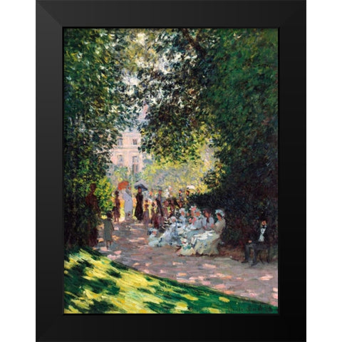 The Parc Monceau Black Modern Wood Framed Art Print by Monet, Claude