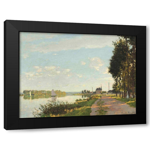 Argenteuil Black Modern Wood Framed Art Print by Monet, Claude