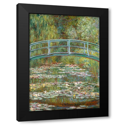 The Water-Lily Pond Black Modern Wood Framed Art Print by Monet, Claude