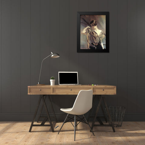 Cleo de Merode Black Modern Wood Framed Art Print by Boldini, Giovanni
