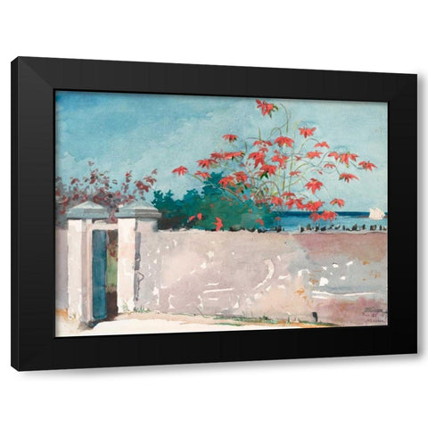 A Wall, Nassau Black Modern Wood Framed Art Print with Double Matting by Homer, Winslow