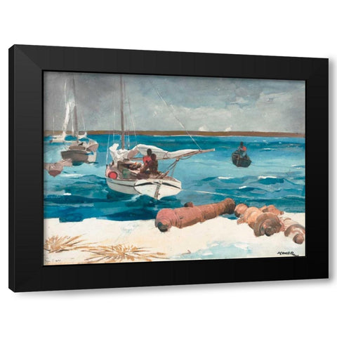 Nassau Black Modern Wood Framed Art Print by Homer, Winslow