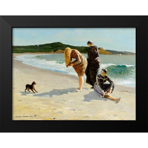 Eagle Head, Manchester, Massachusetts Black Modern Wood Framed Art Print by Homer, Winslow