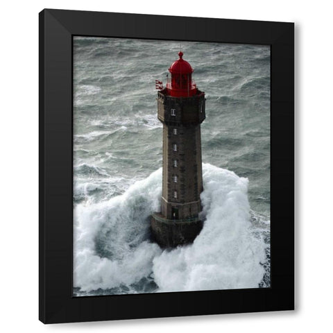 La Jument Black Modern Wood Framed Art Print by Guichard, Jean