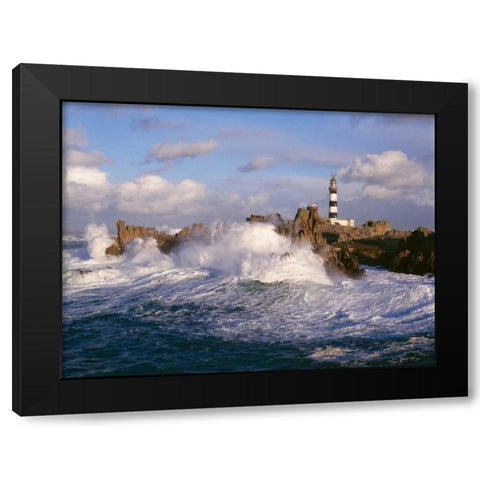 Phare du Creac h Black Modern Wood Framed Art Print by Guichard, Jean