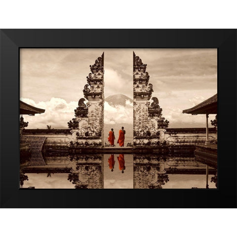 Gates of Heaven-Bali Black Modern Wood Framed Art Print by Moreau, Marc