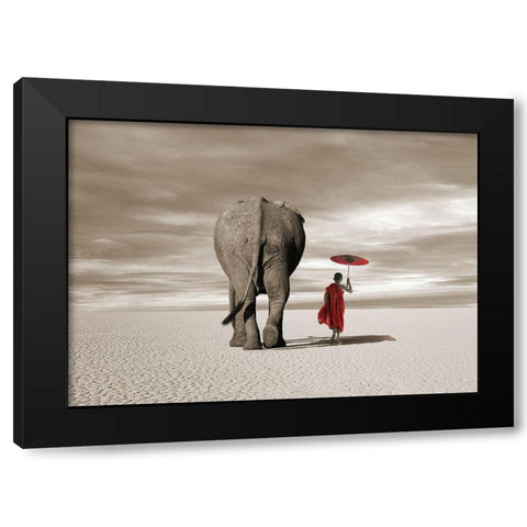In the Plains Black Modern Wood Framed Art Print by Moreau, Marc