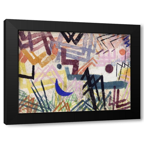 The Power of Play in a Lech Landscape Black Modern Wood Framed Art Print with Double Matting by Klee, Paul