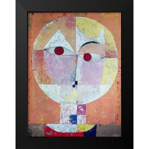 Senecio (detail) Black Modern Wood Framed Art Print by Klee, Paul