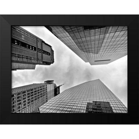 Urban View, NYC Black Modern Wood Framed Art Print by Ratsenskiy, Vadim