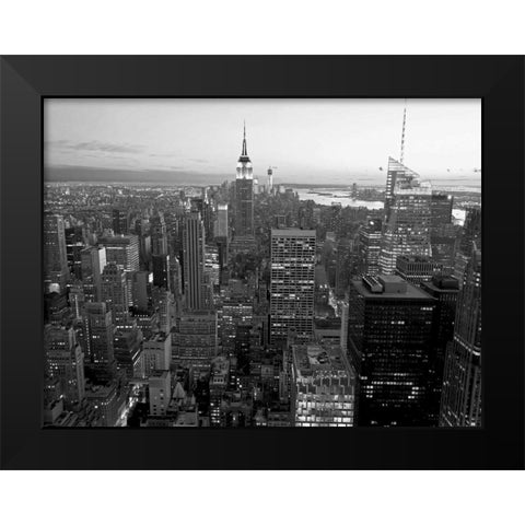 Skyline of Midtown Manhattan, NYC Black Modern Wood Framed Art Print by Ratsenskiy, Vadim
