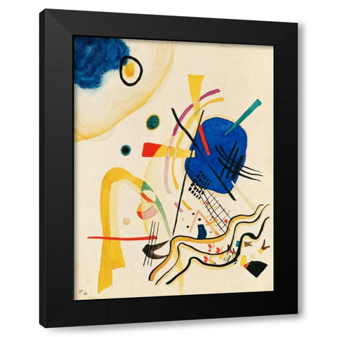 Untitled Black Modern Wood Framed Art Print by Kandinsky, Wassily