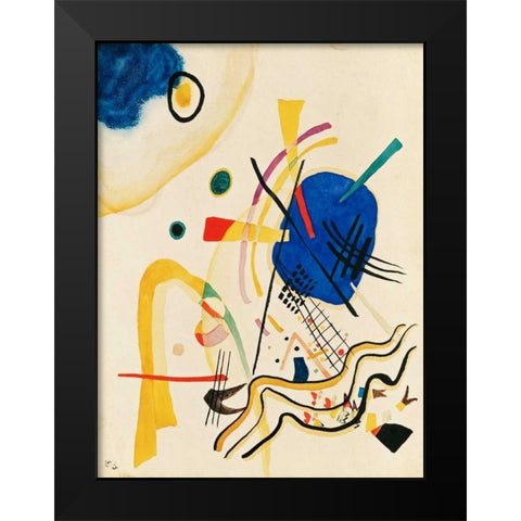 Untitled Black Modern Wood Framed Art Print by Kandinsky, Wassily