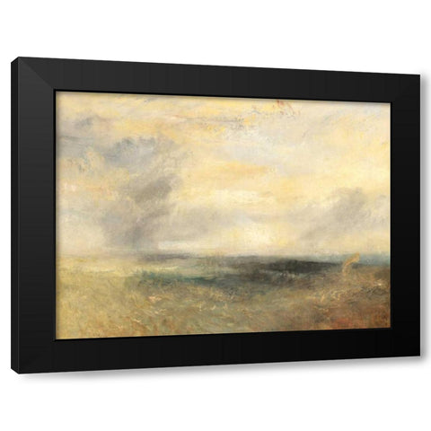 Margate from the Sea Black Modern Wood Framed Art Print with Double Matting by Turner, William