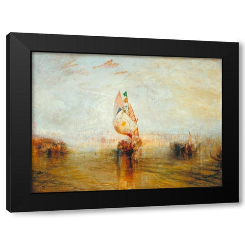 The Sun of Venice going to Sea Black Modern Wood Framed Art Print with Double Matting by Turner, William