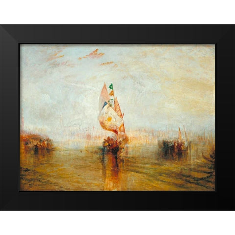 The Sun of Venice going to Sea Black Modern Wood Framed Art Print by Turner, William