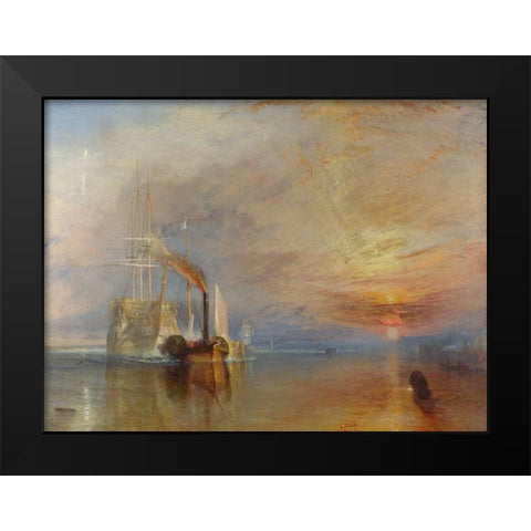The Fighting Temeraire Black Modern Wood Framed Art Print by Turner, William