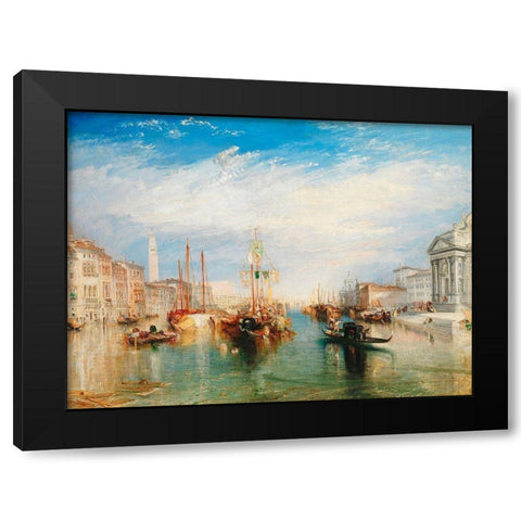 Venice- from the Porch of Madonna della Salute Black Modern Wood Framed Art Print with Double Matting by Turner, William