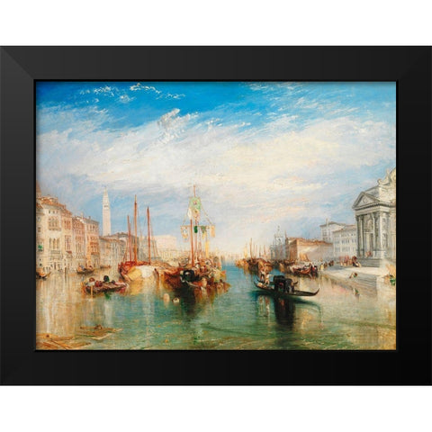 Venice- from the Porch of Madonna della Salute Black Modern Wood Framed Art Print by Turner, William