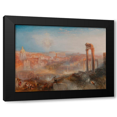 Modern Rome, Campo Vaccino Black Modern Wood Framed Art Print by Turner, William